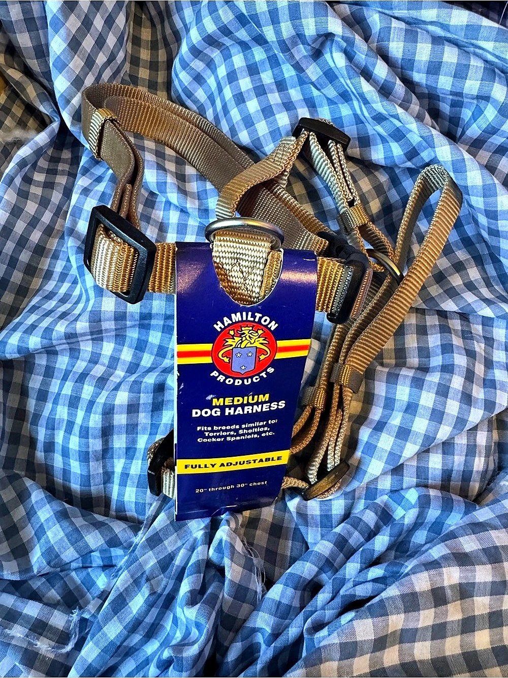 Hamilton Medium Dog Harness Brown NWT